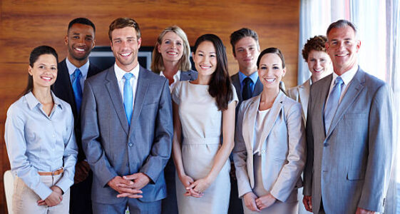 Portrait of a diverse group of businesspeople in the office